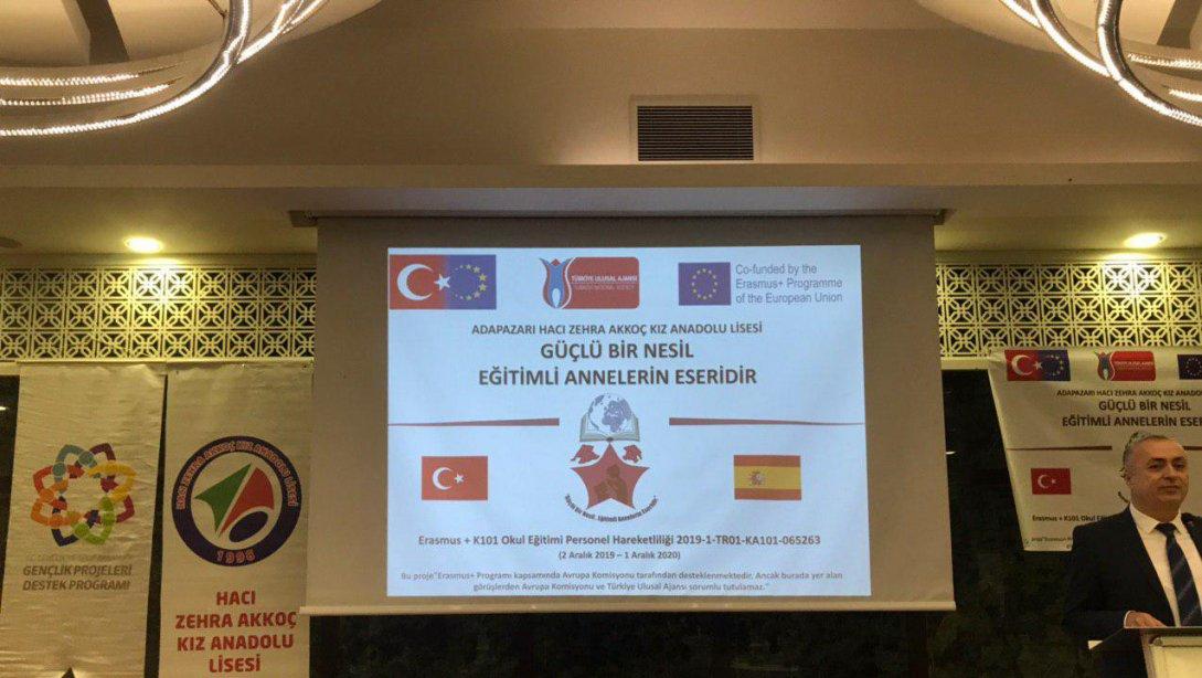 Adapazarı Hacı Zehra Akkoç Anadolu Lisesinden Proje Tanıtım Toplantısı